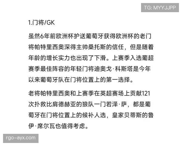 葡萄牙世界杯阵容优势与不足全面解读
